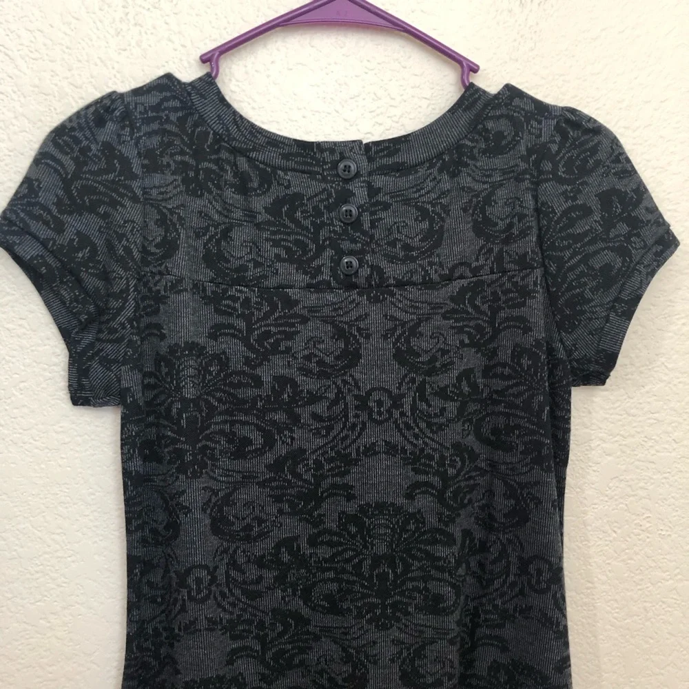 EN FOCUS STUDIO Womens 8 Paisley Short Sleeve Shift Dress Pockets Modest NWOT - Picture 11 of 15
